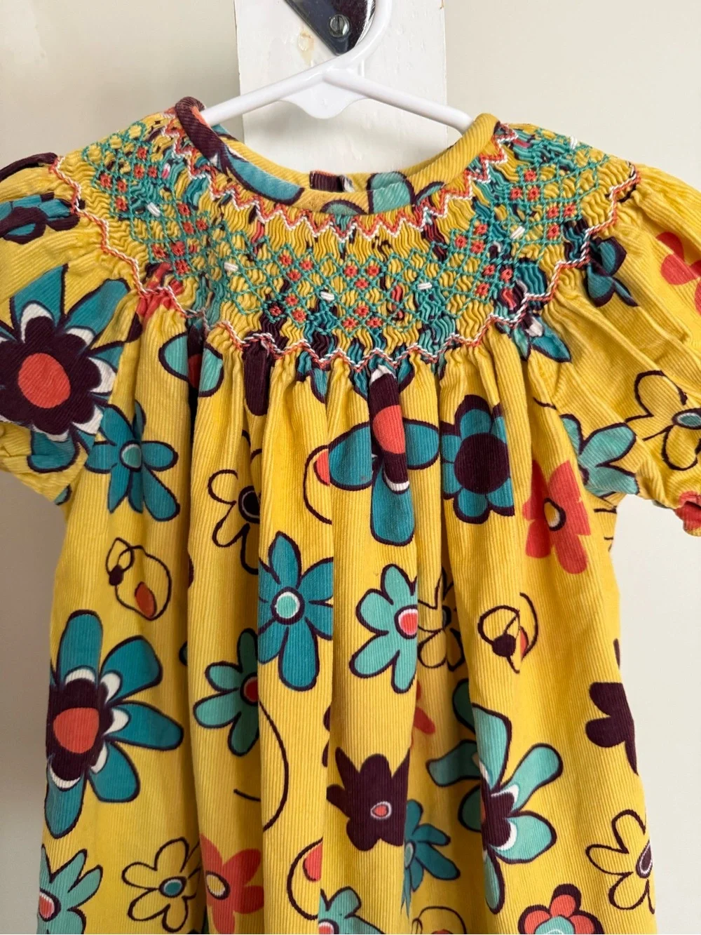 The Smocked Giraffe Smocked Bishop Dress